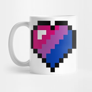 Bisexual Pride Pixel Heart Mug